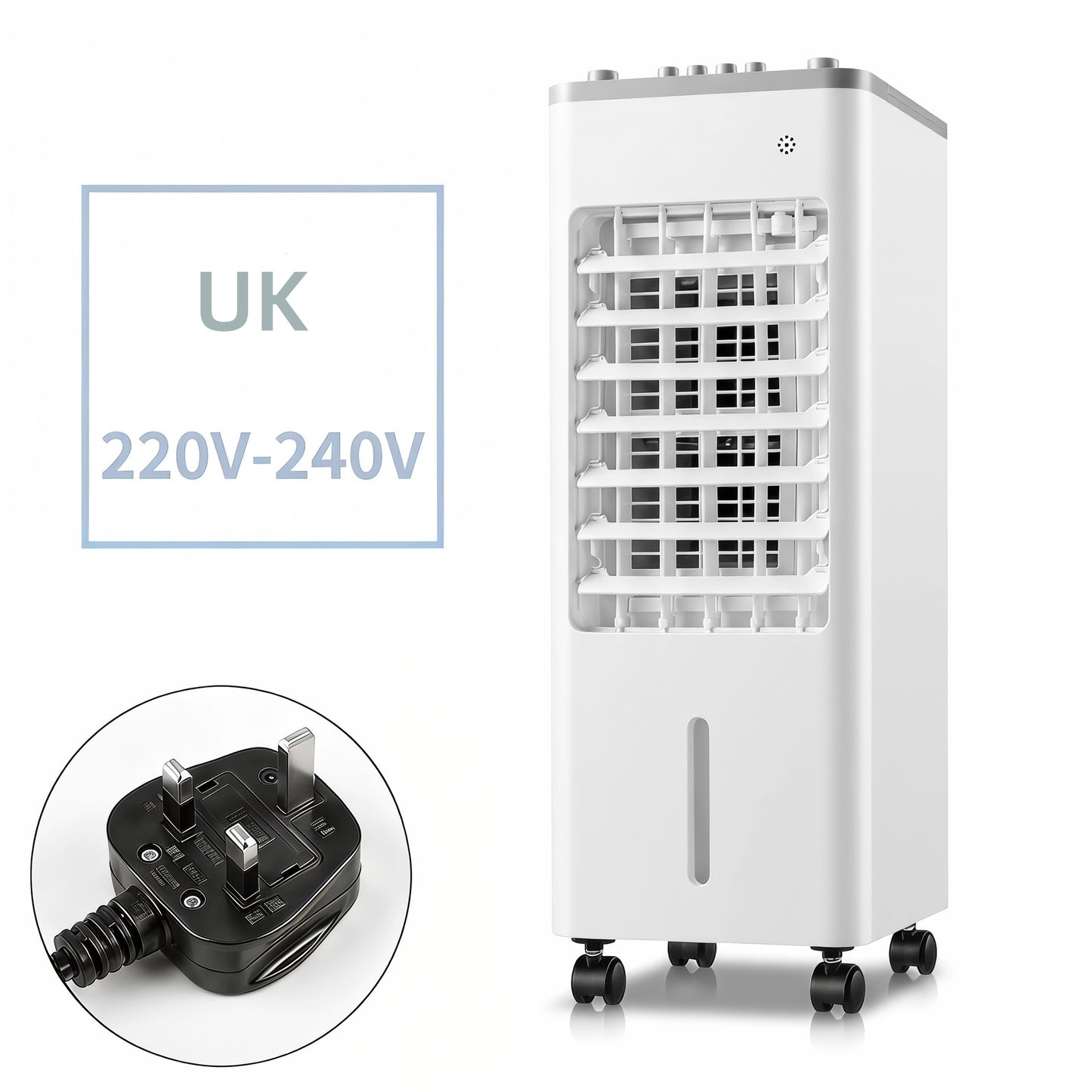 iBlockCube Portable Floor Air Cooler – Mobile Evaporative Cooling Fan for Home & Office
