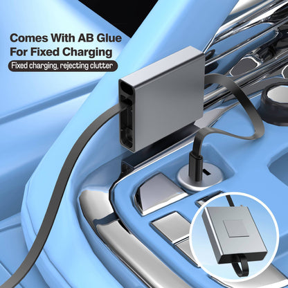 iBlockCube 100W Super Fast 3-in-1 Retractable Charging Cable – Charge Your Phone, Tablet, and Laptop Anywhere