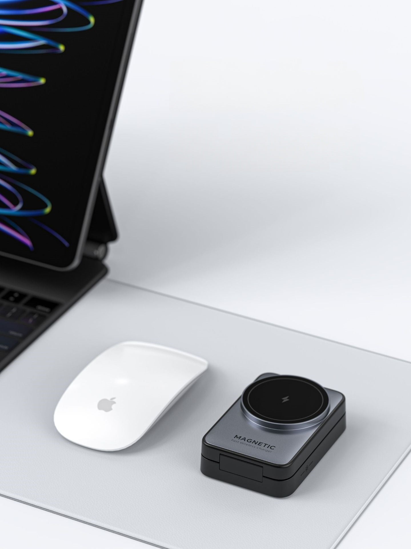 iBlockCube Foldable Magnetic 3-in-1 Wireless Charger with 15W Fast Charging – Charge Your Phone, Watch, and More in Style