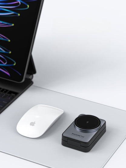 iBlockCube Foldable Magnetic 3-in-1 Wireless Charger with 15W Fast Charging – Charge Your Phone, Watch, and More in Style