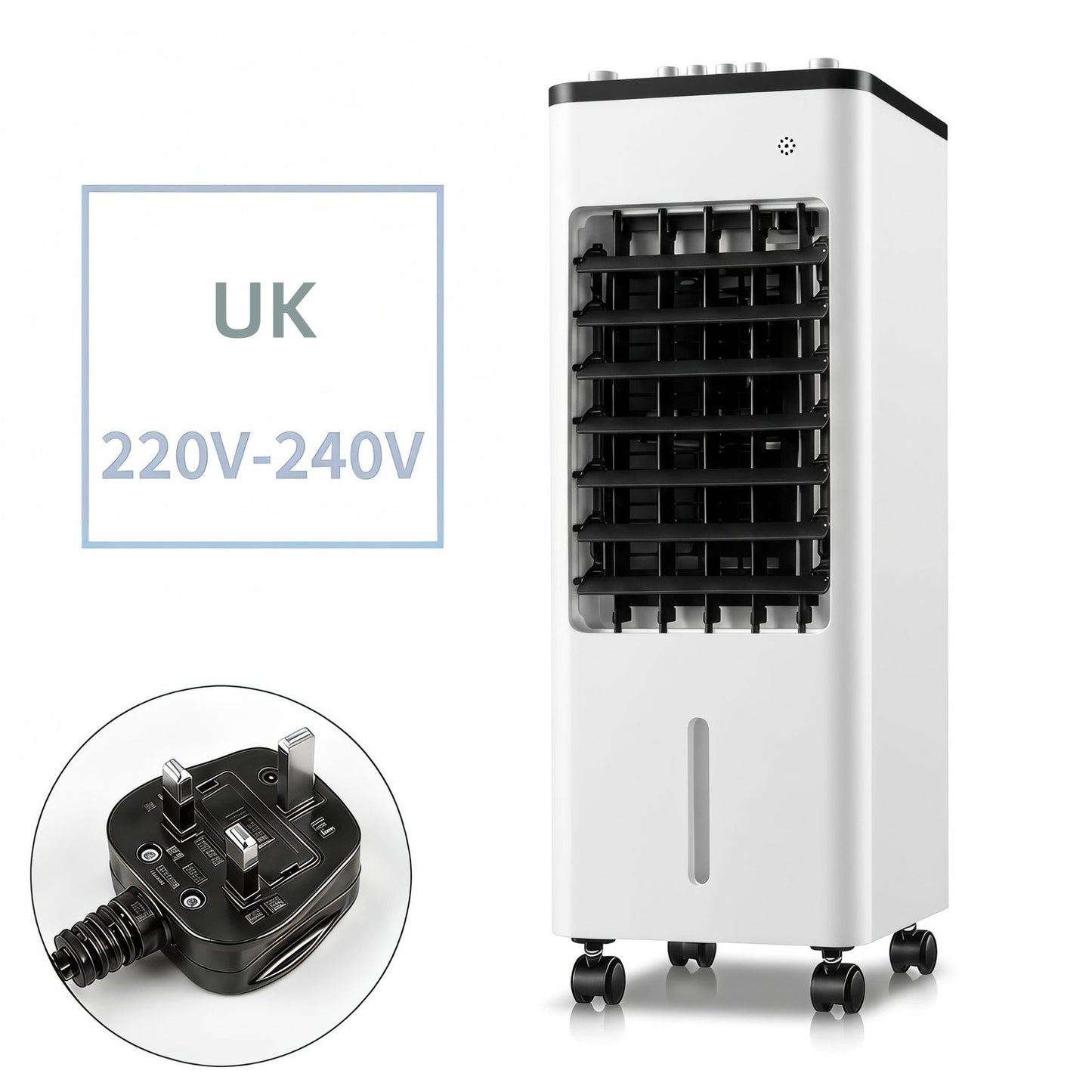 iBlockCube Portable Floor Air Cooler – Mobile Evaporative Cooling Fan for Home & Office