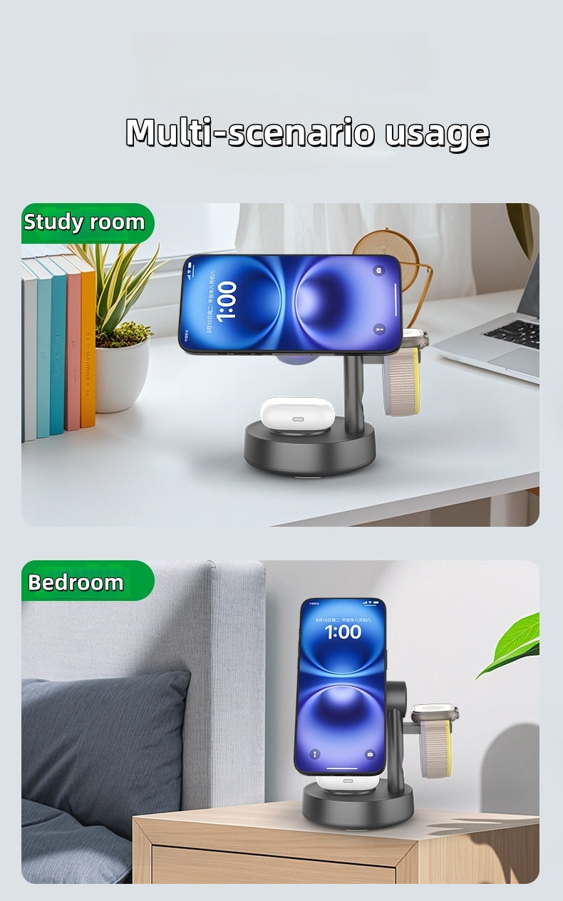 iBlockCube Qi25W 3-in-1 Wireless Charger with Built-In Speaker – 25W Magnetic Wireless Charging for iPhone and More