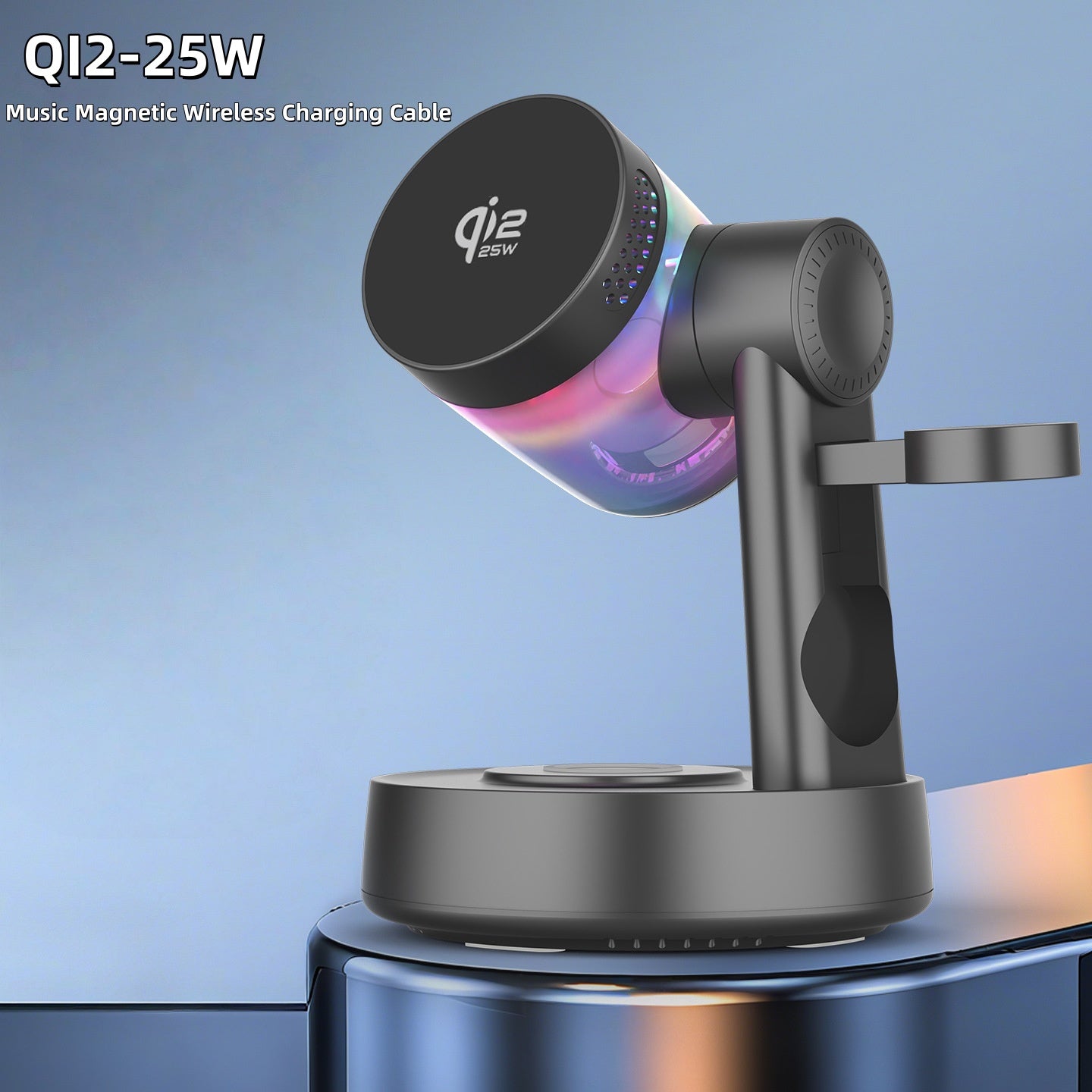 iBlockCube Qi25W 3-in-1 Wireless Charger with Built-In Speaker – 25W Magnetic Wireless Charging for iPhone and More