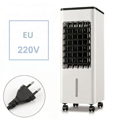 iBlockCube Portable Floor Air Cooler – Mobile Evaporative Cooling Fan for Home & Office