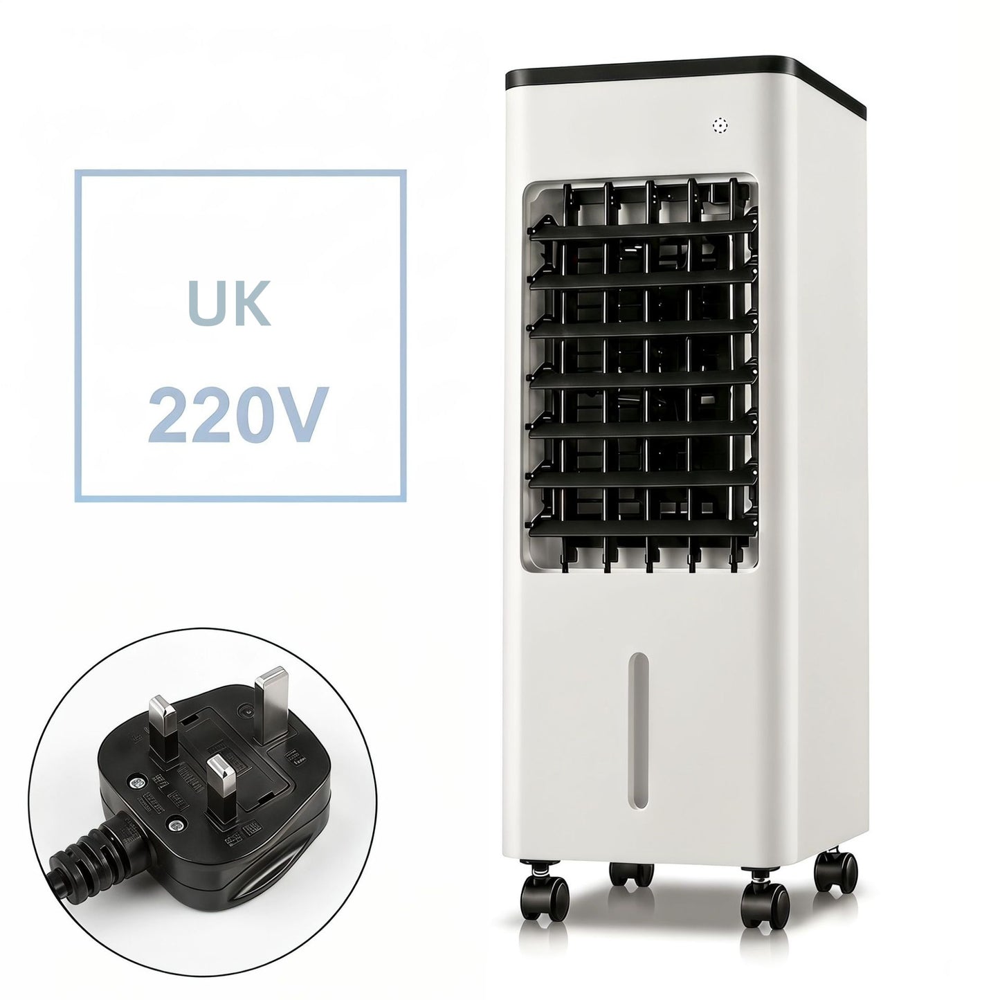 iBlockCube Portable Floor Air Cooler – Mobile Evaporative Cooling Fan for Home & Office