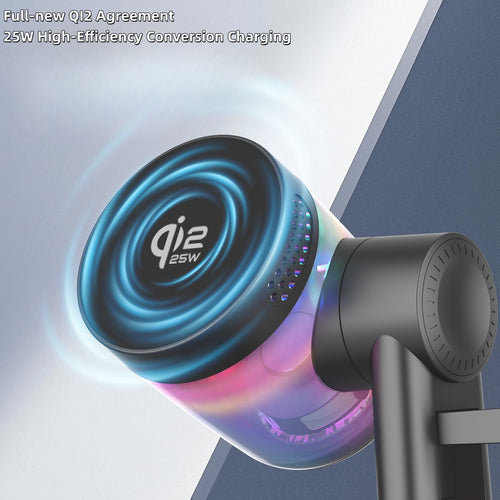 iBlockCube Qi25W 3-in-1 Wireless Charger with Built-In Speaker – 25W Magnetic Wireless Charging for iPhone and More