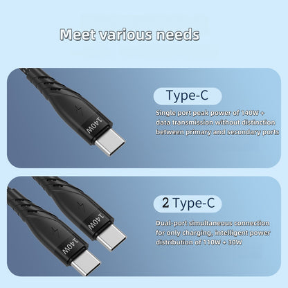 iBlockCube 1.2M PD 2-in-1 Type-C Fast Charging & Data Cable – High-Speed 5A Power Delivery for iPhone, Huawei, and Laptops
