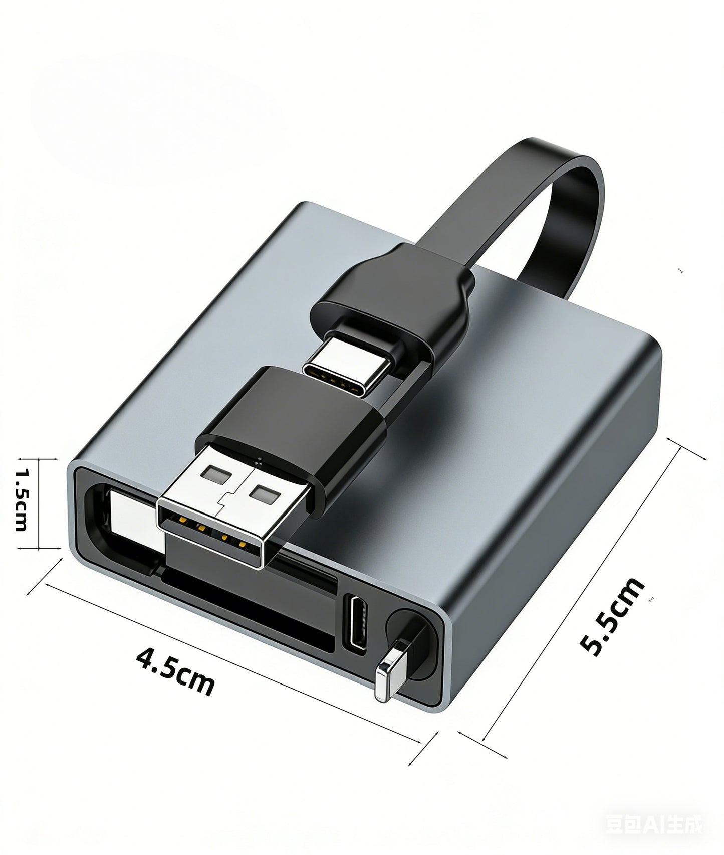 iBlockCube 100W Super Fast 3-in-1 Retractable Charging Cable – Charge Your Phone, Tablet, and Laptop Anywhere