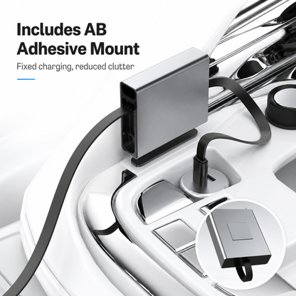 iBlockCube 100W Super Fast 3-in-1 Retractable Charging Cable – Charge Your Phone, Tablet, and Laptop Anywhere