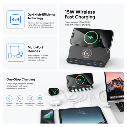 iBlockCube 160W desktop vertical portable wireless fast charger