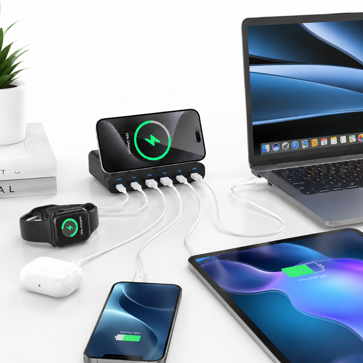 iBlockCube 160W desktop vertical portable wireless fast charger