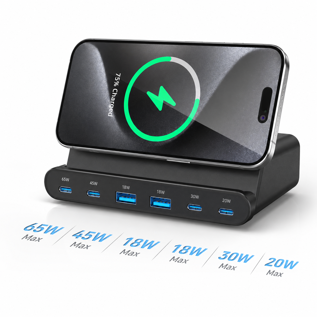 iBlockCube 160W desktop vertical portable wireless fast charger