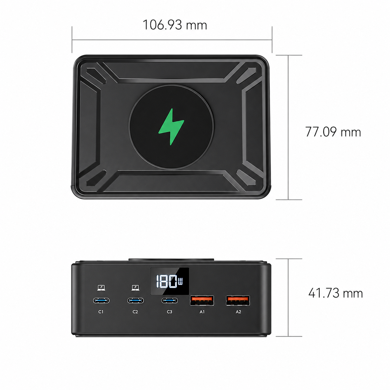 iBlockCube 190W Fast Charging Multi-Port USB Charger with 15W Wireless Charging – Power Your Devices with Speed and Convenience