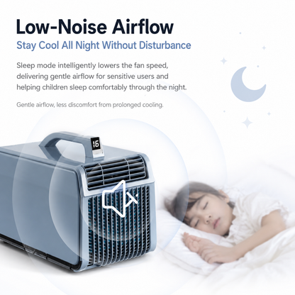 iBlockCube Portable Cooling & Heating Air Conditioner – No-Drain Mobile AC for Home, Camping & Outdoor Use