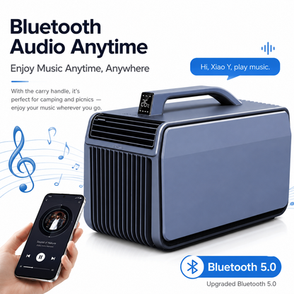 iBlockCube Portable Cooling & Heating Air Conditioner – No-Drain Mobile AC for Home, Camping & Outdoor Use