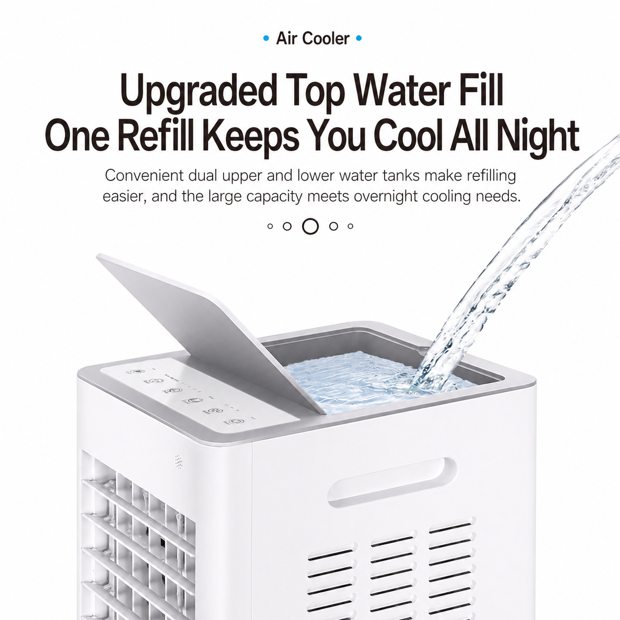 iBlockCube Portable Evaporative Air Cooler – Mobile Cooling Fan for Home, Office & Industrial Use