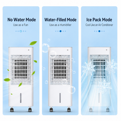 iBlockCube Portable Evaporative Air Cooler – Mobile Cooling Fan for Home, Office & Industrial Use