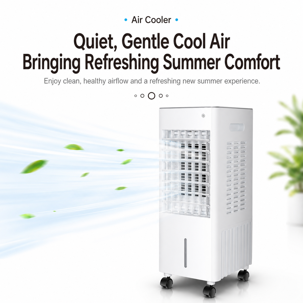 iBlockCube Portable Evaporative Air Cooler – Mobile Cooling Fan for Home, Office & Industrial Use