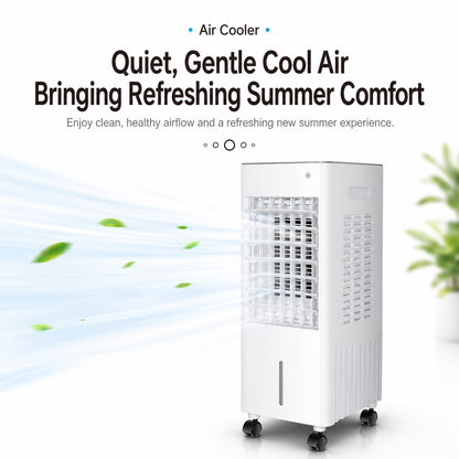 iBlockCube Portable Evaporative Air Cooler – Mobile Cooling Fan for Home, Office & Industrial Use