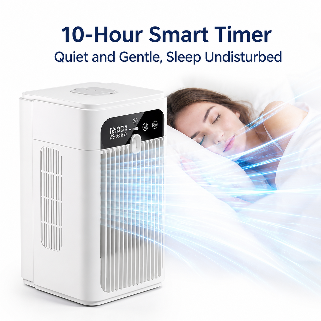 iBlockCube Portable Mini Air Cooler – Desktop Evaporative Cooling & Humidifying Fan