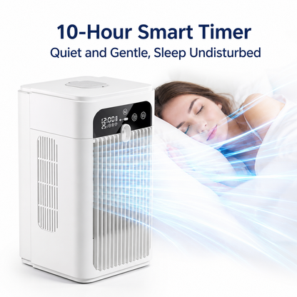 iBlockCube Portable Mini Air Cooler – Desktop Evaporative Cooling & Humidifying Fan