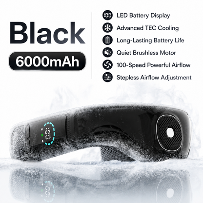 iBlockCube Neck Fan with Semiconductor Cooling – USB Rechargeable Bladeless Wearable Air Conditioner Fan