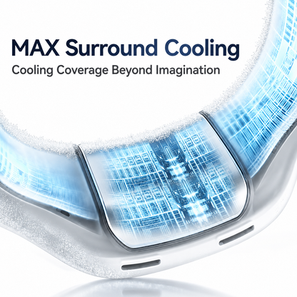 iBlockCube Neck Fan with Semiconductor Cooling – USB Rechargeable Bladeless Wearable Air Conditioner Fan