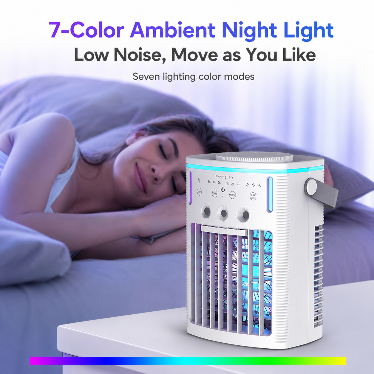 iBlockCube 1L Personal Air Cooler – Portable Mist Cooling Fan with Large Water Tank for Home & Bedroom