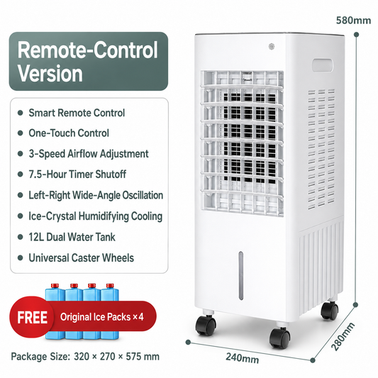 iBlockCube Portable Evaporative Air Cooler – Mobile Cooling Fan for Home, Office & Industrial Use
