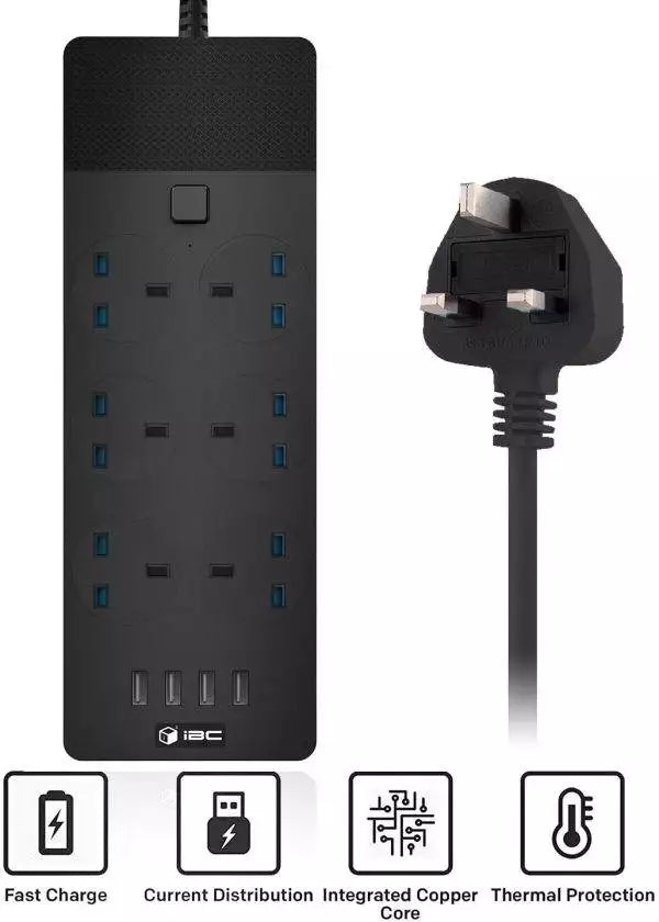 T12 Alien Series UK Power Strip With USB
